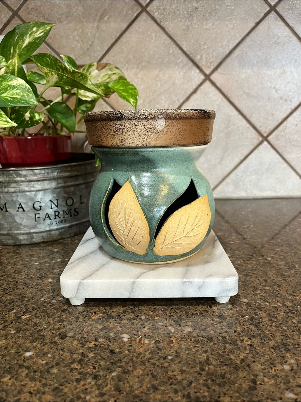 Hand-Thrown Studio Art Pottery Candle Holder